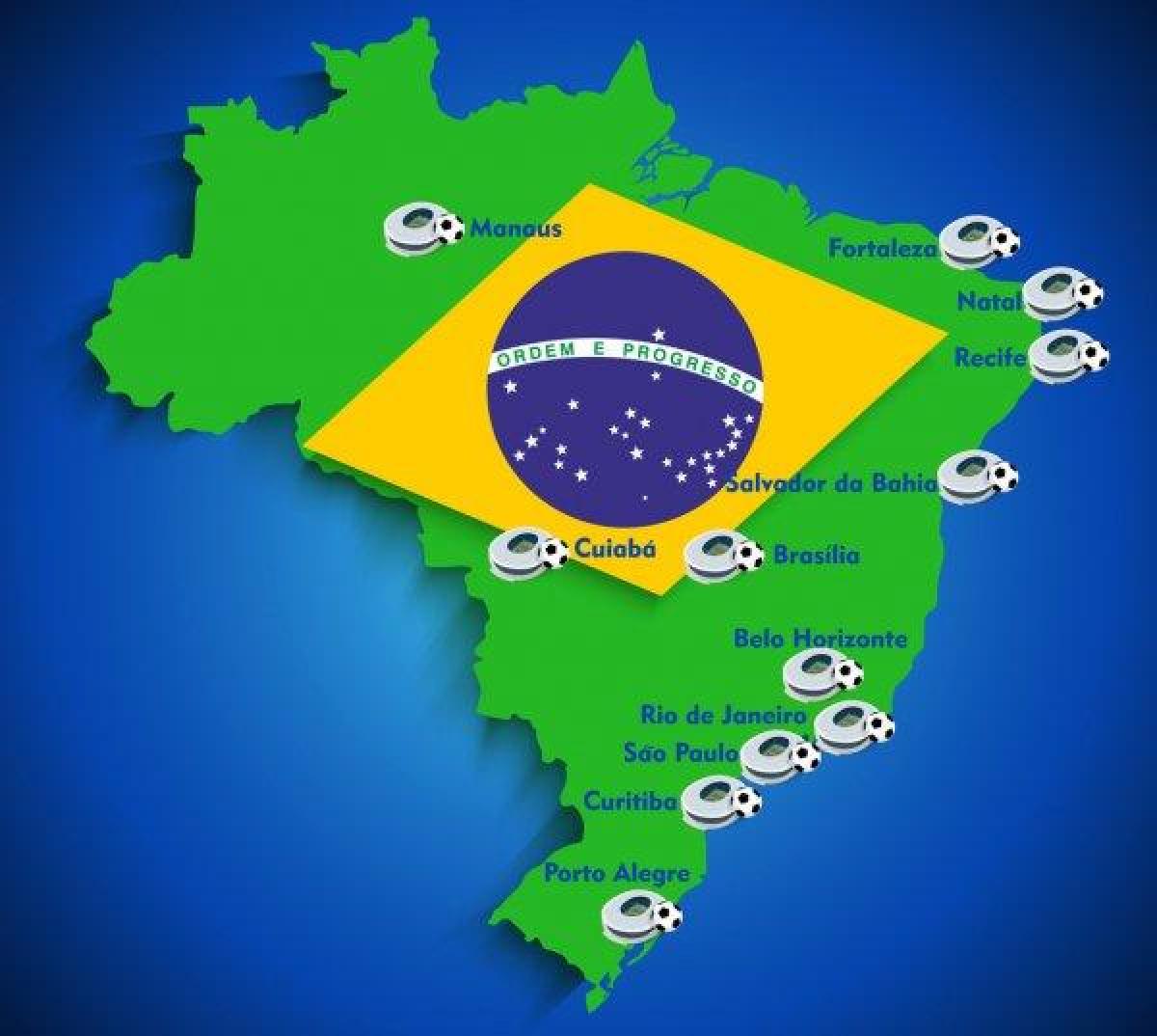 خريطة البرازيل الملعب
