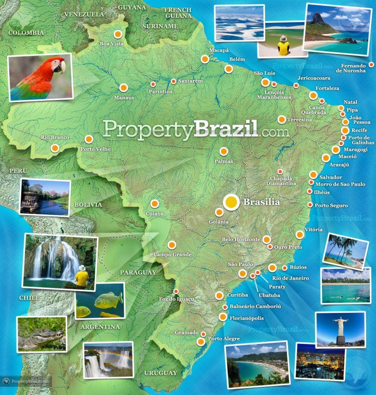 خريطة سياحية من البرازيل