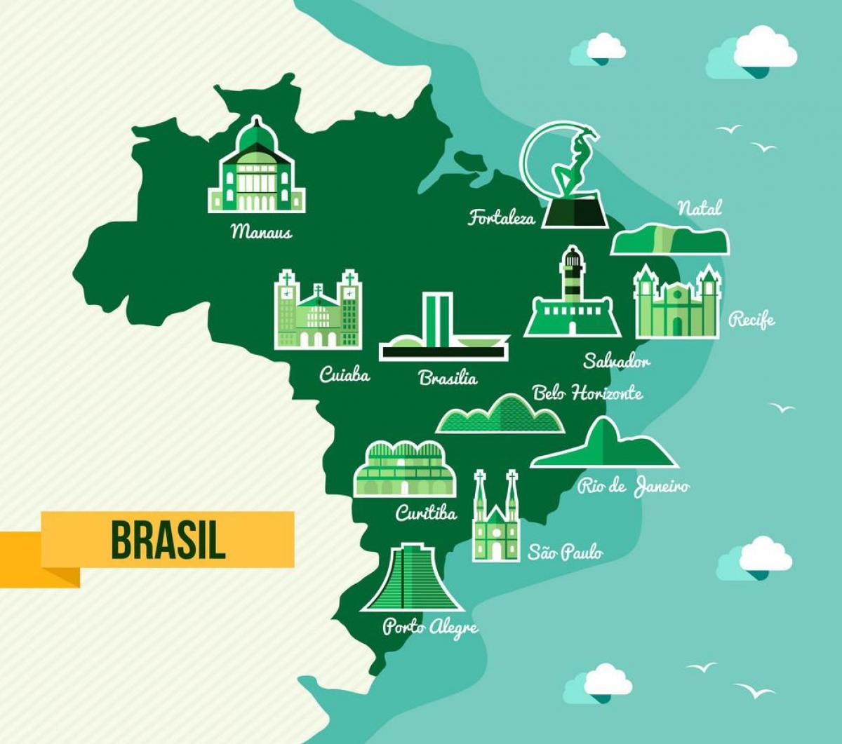 خريطة البرازيل المعالم